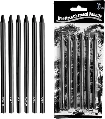 Kohlestifte für Skizzen, Kohlestifte Set, Professionelle Skizzierstifte, Kohle  - Bild 1 von 4