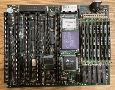 Vintage 386 Motherboard UMC Dikutron Am386DX 40MHz, 8MB RAM, DXL 40 Mainboard - Bild 1 von 4