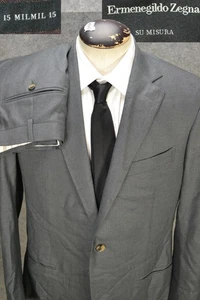 Ermenegildo Zegna Su Misura Anzug Herren 42 L grau 15 milmil 15 Wolle 2-teilig - 36x30 - Bild 1 von 24