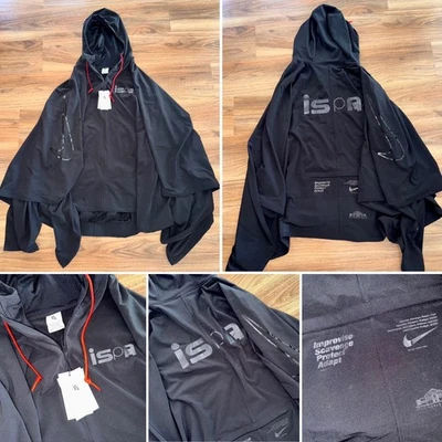 NWT Nike ISpA NRG Men’s Black Poncho Jacket ONE SiZE Fits Most T Extreme RARE - Image 1 of 4