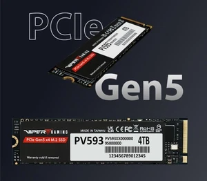 Patriot PV593 1TB 2TB 4TB M.2 2280 PCIe Gen5 NVMe DDR4 DRAM Cache Internal SSD - Picture 1 of 26