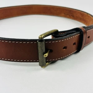Hank’s Belts The Oakley Large Full Grain Leather Brown 1.5” Wide USA - Picture 1 of 16