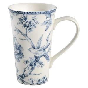 222 Fifth Adelaide Blue and White Latte Mug 9469178 - Picture 1 of 1