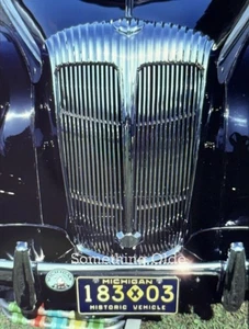 Diapositiva de 35 mm años 50 Daimler Conquest Art Deco Cromo Parrilla Capucha MI Placa de licencia - Imagen 1 de 4