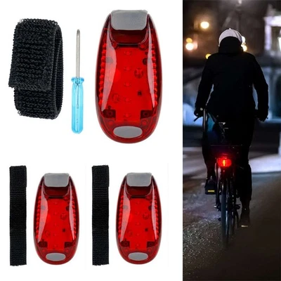 Lámpara estroboscópica nocturna advertencia corredor trasero bicicleta clip luz de seguridad LED Foto 1 de 4