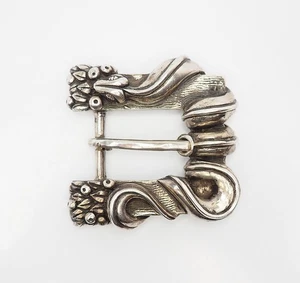 Vintage Barry Kieselstein Cord sterling silver snake apple Eden belt buckle - Picture 1 of 6
