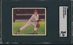 1950 Bowman Robin Roberts #32 HOF Philadelphia Phillies SGC 3 DEAD CENTERED - Picture 1 of 4