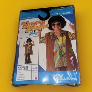 Dressing Up Cool Hippie Boy's Fancy Dress Costume XL 5 Pieces - Imagen 1 de 14