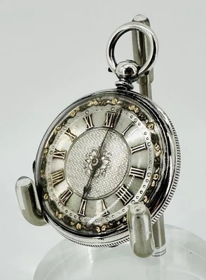 Antiguo reloj de bolsillo Baume Genève plateado, series a juego, marcado CB, c.1860-80 Foto 1 de 4