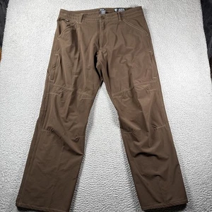 Pantalones de Senderismo Kuhl Para Hombres 38x30 Marrón Pierna Recta Bolsillos con Cremallera Exterior Pesca Campamento - Imagen 1 de 16