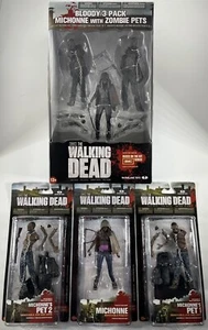 JUEGO DE 3 WALKING DEAD TV SER 3 MICHONNE / MASCOTA 1/ MASCOTA 2 + PAQUETE DE 3 BLOODY MCFARLANE - Imagen 1 de 7