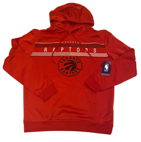 NBA Ultra Game Toronto Raptors Hooded Sweater Mens XL Hoodie Red Blk Cover