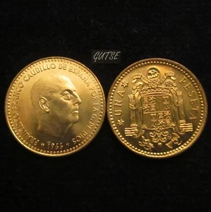 *GUTSE* FRANCO, 1 PESETA 1966*19-73, BRILLO ORIGINAL, SIN CIRCULAR. - Picture 1 of 1