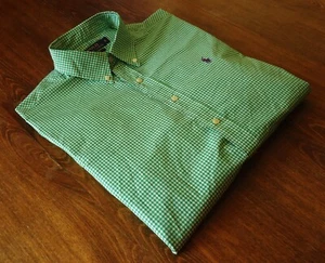 Ralph Lauren Talla L Camisas Informales Ajustadas Para Hombre Verde y Blanco NUEVAS - Imagen 1 de 13