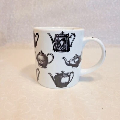 Pewter Teapots Paul Cardew  Coffee Tea Cup Mug Black White Made in England - Image 1 of 4