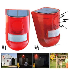 2 Pack Solar Security Alarm Light, PIR Motion Sensor, 110dB Siren Lamp - Bild 1 von 6