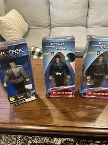 Lot Of 3 Star Trek Action Figure X2 Dr Julian Bashir &x1 Romulan Commander 1513 - Picture 1 of 11