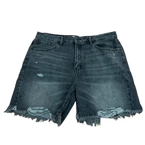 Pantalones de mezclilla para mujer Kancan con cortes grises elásticos talla 13 30 - Imagen 1 de 3