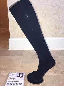 Size S Or M Navy Unisex Closed-toe Nylon 20-30mmHg Compression Knee High Sock - Picture 1 of 7