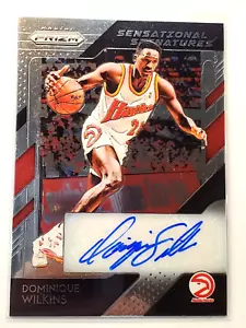 Dominique Wilkins 2018-19 Panini Prizm Sensational Autograph #SS-DWL Auto Hawks - Picture 1 of 3