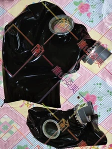 5878 Latex gummi gas Mask Fetish Black Rubber Gas Mask 0.4mm - Picture 1 of 3