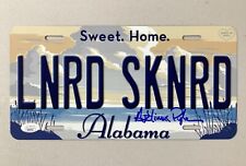 Artimus Pyle Signed License Plate Sweet Home Alabama Lynyrd Skynyrd Auto HOF JSA