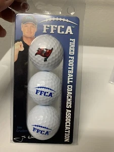 JOHN GRUDEN FFCA TAMPA BAY BUCCANEERS BUCS GOLF BALL SET WOW LAS VEGAS RAIDERS - Picture 1 of 3