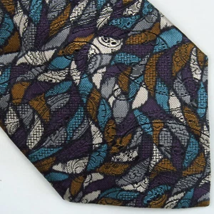 Pierre Cardin Mens Neck Tie Multi Color Abstract Paisley Print Polyester 56x3.75 - Picture 1 of 6
