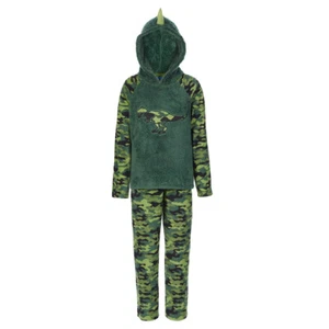Saint Eve Youth 2 Piece Pajama Set Green Dinosaur X-Small 5/6 - Picture 1 of 4