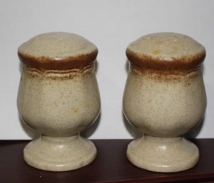 Mikasa "Whole Wheat" Salt and Pepper Shaker Set w/ Stoppers - Picture 1 of 3