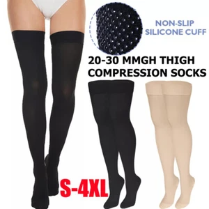 Thigh High 20-30mmHg Medical Compression Stockings Socks Mens and Womens - Picture 1 of 18