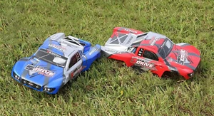 2pcs Red & Bule Color Truck Car Body for Traxxas Slash 1/10 4x4 VXL Shell - Picture 1 of 12