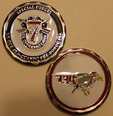 7th Special Forces Group Airborne 1st BN C Co Afghanistan Army Challenge Coin - Image 1 of 3