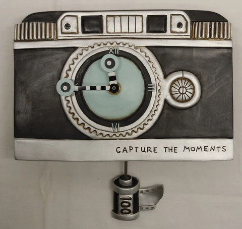Allen Design Capture The Moments Novelty Camera Wall Clock Second Hand Missing Cover