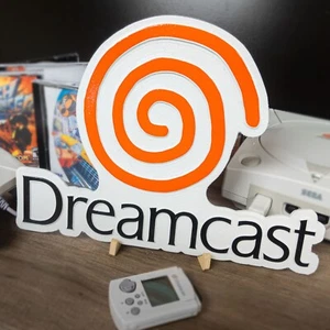 🌀 Sega Dreamcast Logo Schild - CNC Gravur Holz Videospiel Wandbild Deko - Bild 1 von 7