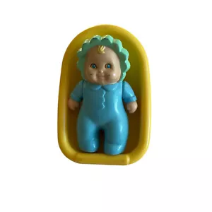 Vintage Little Tikes Grand Mansion Puppenhaus Baby & Autositz Set blau grün - Bild 1 von 6