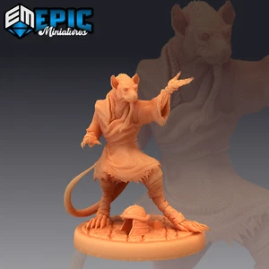 Ratfolk Sensei Pose B by Epic Miniatures Monster RPG D&D Pathfinder 3D Print - Picture 1 of 1