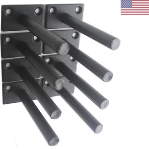 8 Pack 3" Black Steel Floating Shelf Bracket - Heavy Duty for Wood Shelves - Picture 1 of 2