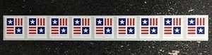 2023USA #5756A 5c NonProfit Patriotic Block - Plate Coil PNC Strip of 9 #B2222 - Picture 1 of 2
