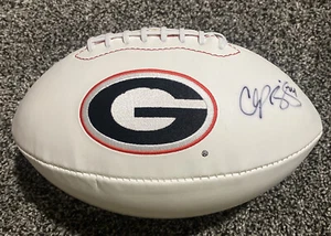 Champ Bailey Autographed GEORGIA BULLDOGS SIGNED WHITE Logo Football- JSA COA - Picture 1 of 4