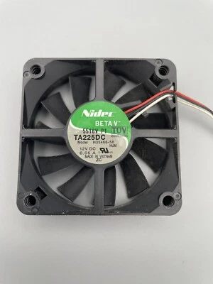 Nidec BETA V TA225DC H35466-58 Cooling DC FAN 12V 3WIRE 60x60x15mm Ball Bearing - Image 1 of 3