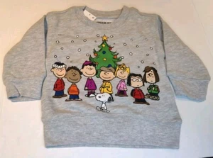 Peanuts Gang Charlie Brown Toddler Boys Girls Sweat Shirt Pullover 12M 18M - Picture 1 of 4