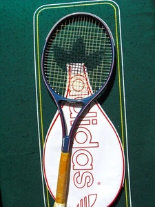 Adidas Ivan Lendl CF 25-XS Mid 85 Strung 16x20 Racket 4 3/8 Cover NOS Taiwan - Picture 1 of 7