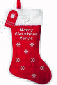 personalised christmas stocking Kids Names Mum Dad Printed santa sack Xmas