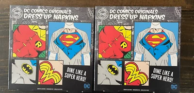 Juego de servilletas de vestir DC Comics Superman Wonder Woman Robin Batman Paladone Foto 1 de 2