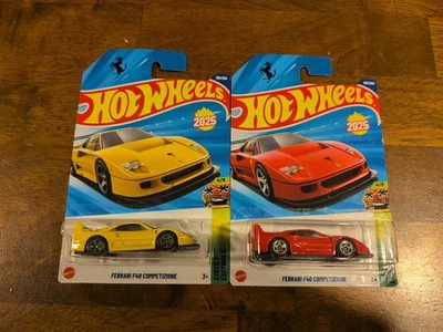 Hot Wheels Red and yellow Ferrari F40 2025 - Image 1 of 3