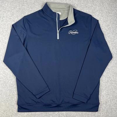 Peter Millar Golf Perth Quarter Zip Performance Pullover XL Mens Blue Active - Image 1 of 4