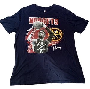 Jamal Murray #27 Denver Nuggets Graphic T Shirt Sized Men's XL Navy Blue - Picture 1 of 6