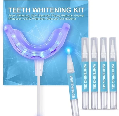 RIATANXI Teeth Whitening Kit Gel Strong Led Light Kit-Tooth Bleaching - Whitening Premium