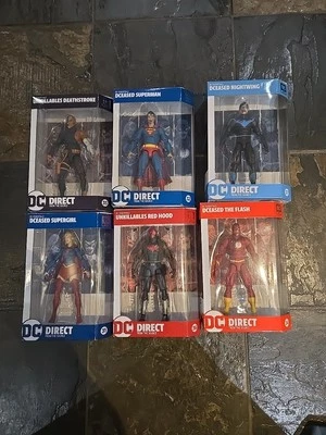  DC Direct;DCEASED The Flash,Red Hood,Superman, Supergirl,Nightwing,Deathstroke  - Image 1 of 4